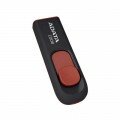 ADATA C008 Capless Sliding USB 2.0 Black and Red Flash Drive - 16GB